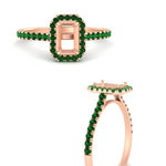 Load image into Gallery viewer, halo-semi-mount-engagement-ring-with-emerald-in-rose-gold-FD9710SMRGEMGR-NL-RG-B1.jpg