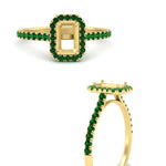 Load image into Gallery viewer, halo-semi-mount-engagement-ring-with-emerald-in-yellow-gold-FD9710SMRGEMGR-NL-YG-B1.jpg