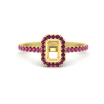 Load image into Gallery viewer, halo-semi-mount-engagement-ring-with-pink-sapphire-in-yellow-gold-FD9710SMRGSADRPI-NL-YG-B1.jpg