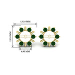 Load image into Gallery viewer, halo-style-earring-emerald-jackets-for-3-carat-in-yellow-gold-fdear818gemgrangle2-3.00ct-nl-yg-hw?v=1764139230
