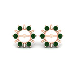 Load image into Gallery viewer, halo-style-earring-emerald-jackets-for-4-carat-in-rose-gold-fdear818gemgrangle2-4.00ct-nl-rg?v=1764140026
