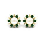 Load image into Gallery viewer, halo-style-earring-emerald-jackets-for-4-carat-in-yellow-gold-fdear818gemgrangle2-4.00ct-nl-yg?v=1764140472
