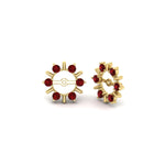 Load image into Gallery viewer, halo-style-earring-ruby-jackets-for-2-carat-in-yellow-gold-fdear818grudrangle1-2.00ct-nl-yg.jpg
