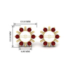 Load image into Gallery viewer, halo-style-earring-ruby-jackets-for-3-carat-in-yellow-gold-fdear818grudrangle2-3.00ct-nl-yg-hw?v=1764139230
