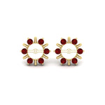 Load image into Gallery viewer, halo-style-earring-ruby-jackets-for-3-carat-in-yellow-gold-fdear818grudrangle2-3.00ct-nl-yg?v=1764139230
