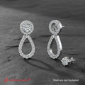 Thumbnail 6 - halo-style-pave-chandelier-earring-enhancers-in-white-gold-FDEAR85763