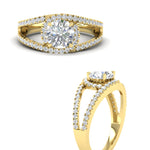 Load image into Gallery viewer, halo-swirl-lab-created-round-cut-diamond-engagement-ring-in-yellow-gold-FD11180RORANGLE3-NL-YG