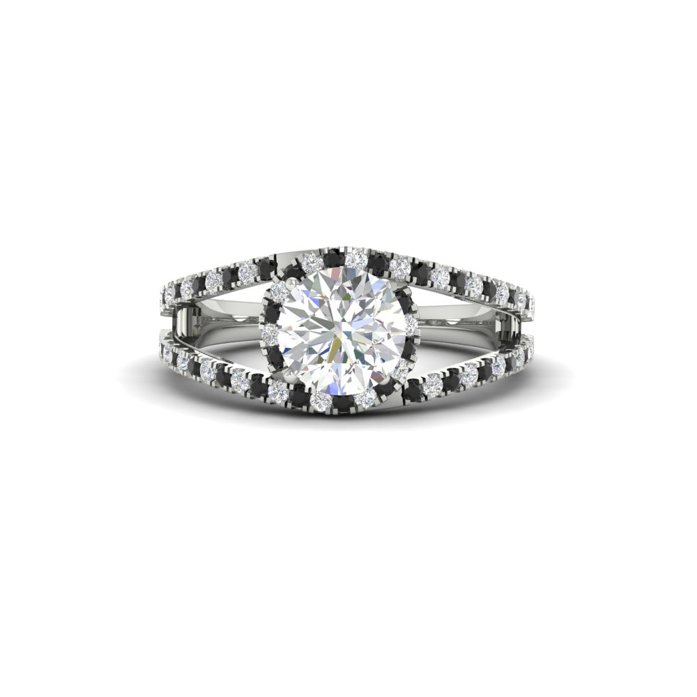 halo-swirl-round-cut-diamond-engagement-ring-with-black-diamond-in-FD-11180RORGBLACKANGLE3-NL-WG
