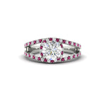 Load image into Gallery viewer, halo-swirl-round-cut-diamond-engagement-ring-with-pink-sapphire-in-FD-11180RORGSADRPIANGLE3-NL-WG
