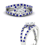 Load image into Gallery viewer, halo-swirl-round-cut-diamond-engagement-ring-with-sapphire-in-FD-11180RORGSABLANGLE3-NL-WG
