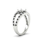 Load image into Gallery viewer, halo-swirl-semi-mount-diamond-engagement-ring-with-black-diamond-in-FD-11180SMRGBLACKANGLE3-NL-WG
