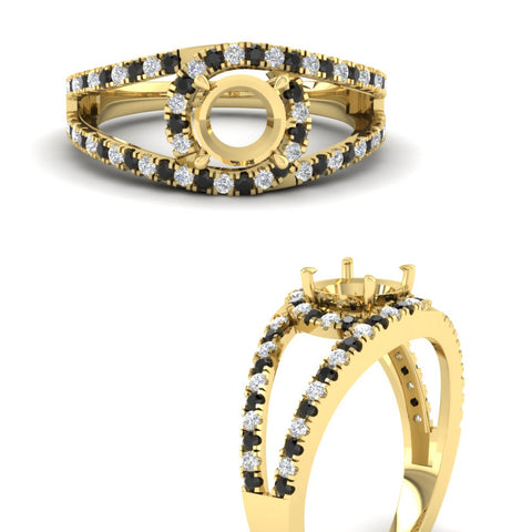 halo-swirl-semi-mount-diamond-engagement-ring-with-black-diamond-in-FD-11180SMRGBLACKANGLE3-NL-YG