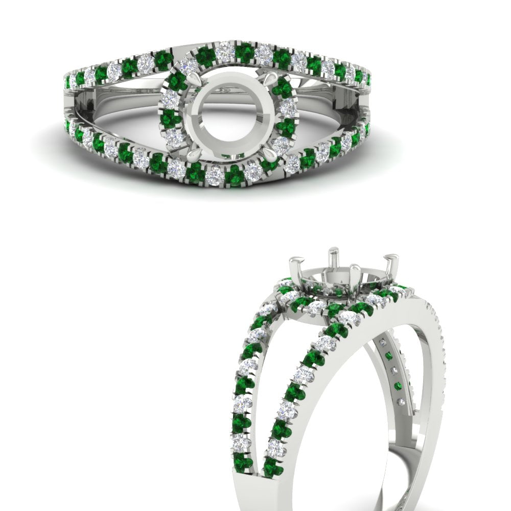 halo-swirl-semi-mount-diamond-engagement-ring-with-emerald-in-FD-11180SMRGEMGRANGLE3-NL-WG