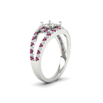 Load image into Gallery viewer, halo-swirl-semi-mount-diamond-engagement-ring-with-pink-sapphire-in-FD-11180SMRGSADRPIANGLE3-NL-WG
