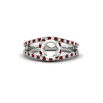 Load image into Gallery viewer, halo-swirl-semi-mount-diamond-engagement-ring-with-ruby-in-FD-11180SMRGRUDRANGLE3-NL-WG
