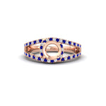 Load image into Gallery viewer, halo-swirl-semi-mount-diamond-engagement-ring-with-sapphire-in-FD-11180SMRGSABLANGLE3-NL-RG
