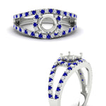 Load image into Gallery viewer, halo-swirl-semi-mount-diamond-engagement-ring-with-sapphire-in-FD-11180SMRGSABLANGLE3-NL-WG
