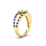 Load image into Gallery viewer, halo-swirl-semi-mount-diamond-engagement-ring-with-sapphire-in-FD-11180SMRGSABLANGLE3-NL-YG
