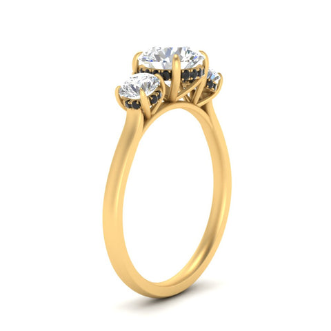 halo-under-black-diamond-3-stone-round-cut-engagement-ring-in-FD10616RORGBLACK-ANGLE3-NL-YG