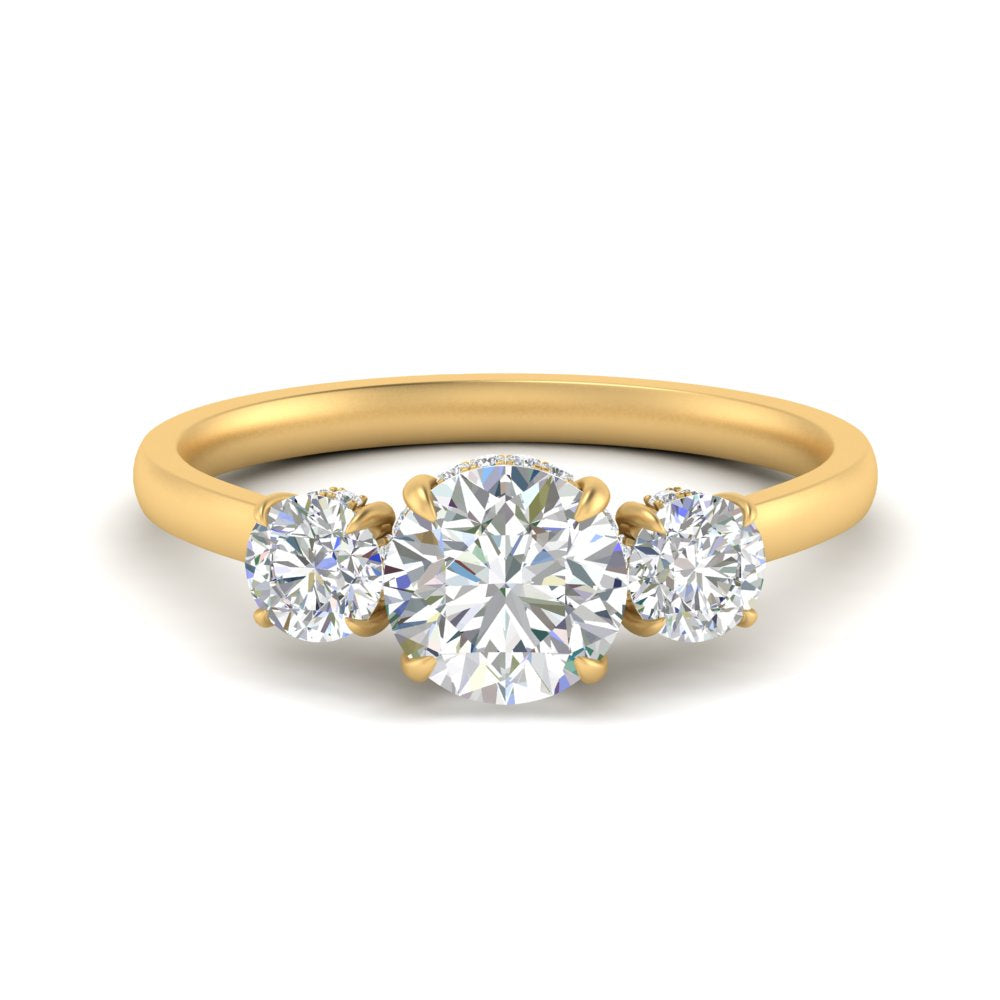 halo-under-diamond-3-stone-round-cut-engagement-ring-in-FD10616ROR-ANGLE3-NL-YG