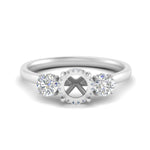 Load image into Gallery viewer, halo-under-diamond-3-stone-semi-mount-engagement-ring-in-FD10616SMR-ANGLE3-NL-WG
