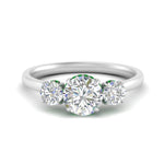 Load image into Gallery viewer, halo-under-emerald-3-stone-round-cut-engagement-ring-in-FD10616RORGEMGR-ANGLE3-NL-WG
