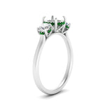 Load image into Gallery viewer, halo-under-emerald-3-stone-semi-mount-engagement-ring-in-FD10616SMRGEMGR-ANGLE3-NL-WG
