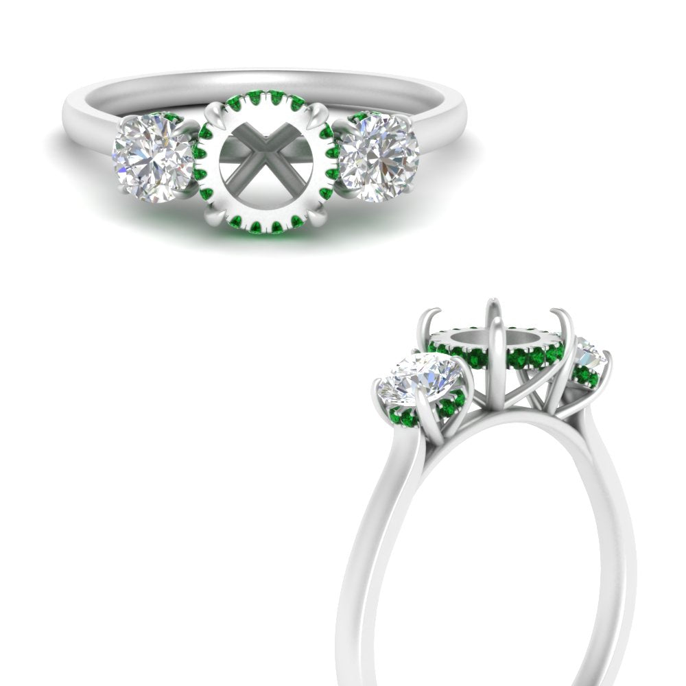 halo-under-emerald-3-stone-semi-mount-engagement-ring-in-FD10616SMRGEMGR-ANGLE3-NL-WG