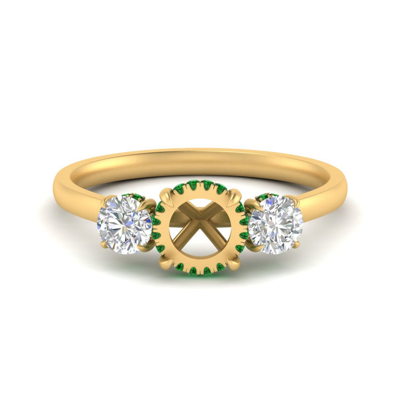 halo-under-emerald-3-stone-semi-mount-engagement-ring-in-FD10616SMRGEMGR-ANGLE3-NL-YG