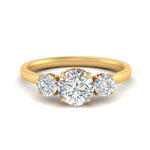 Load image into Gallery viewer, halo-under-orange-sapphire-3-stone-round-cut-engagement-ring-in-FD10616RORGSAOR-ANGLE3-NL-YG
