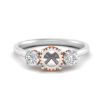 Load image into Gallery viewer, halo-under-orange-sapphire-3-stone-semi-mount-engagement-ring-in-FD10616SMRGSAOR-ANGLE3-NL-WG
