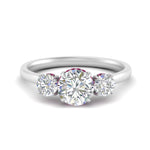 Load image into Gallery viewer, halo-under-pink-sapphire-3-stone-round-cut-engagement-ring-in-FD10616RORGSADRPI-ANGLE3-NL-WG
