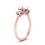 Load image into Gallery viewer, halo-under-pink-sapphire-3-stone-semi-mount-engagement-ring-in-FD10616SMRGSADRPI-ANGLE3-NL-RG
