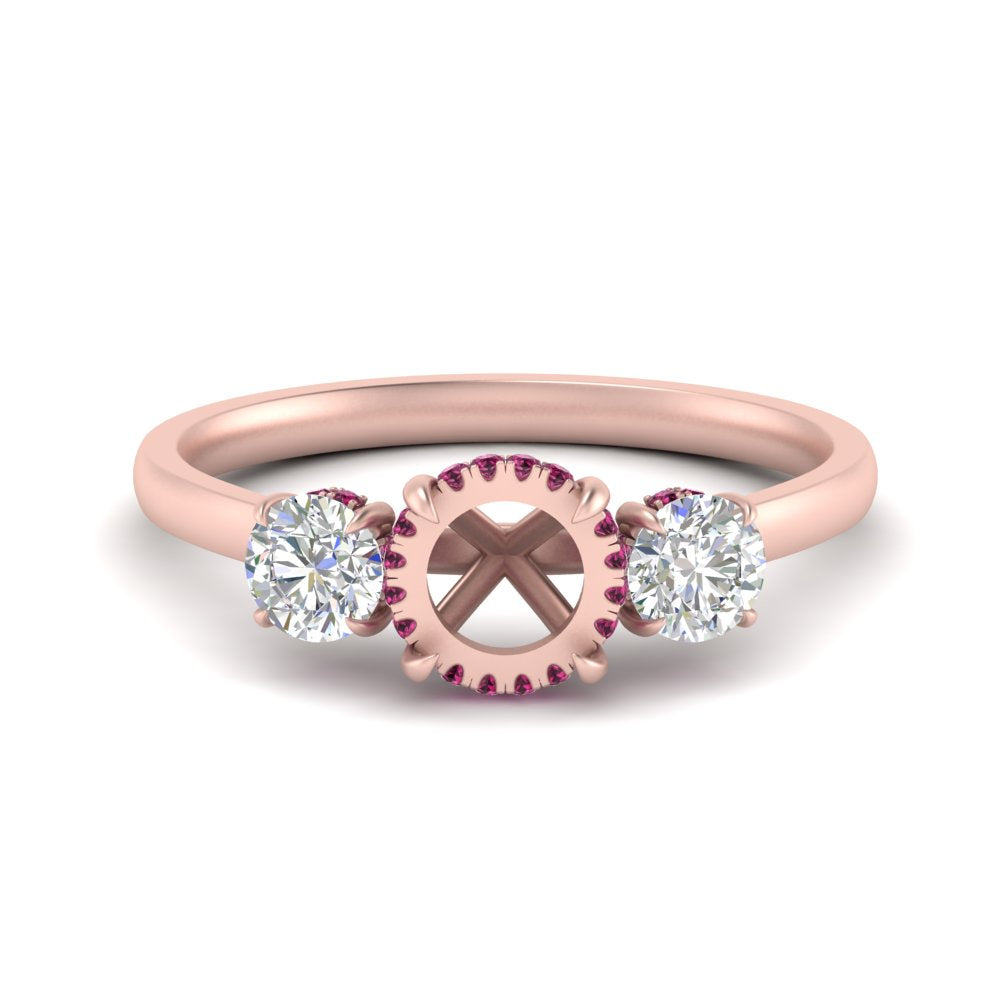 halo-under-pink-sapphire-3-stone-semi-mount-engagement-ring-in-FD10616SMRGSADRPI-ANGLE3-NL-RG