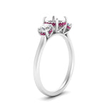 Load image into Gallery viewer, halo-under-pink-sapphire-3-stone-semi-mount-engagement-ring-in-FD10616SMRGSADRPI-ANGLE3-NL-WG
