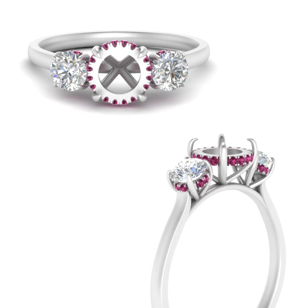 halo-under-pink-sapphire-3-stone-semi-mount-engagement-ring-in-FD10616SMRGSADRPI-ANGLE3-NL-WG