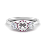 Load image into Gallery viewer, halo-under-pink-sapphire-3-stone-semi-mount-engagement-ring-in-FD10616SMRGSADRPI-ANGLE3-NL-WG
