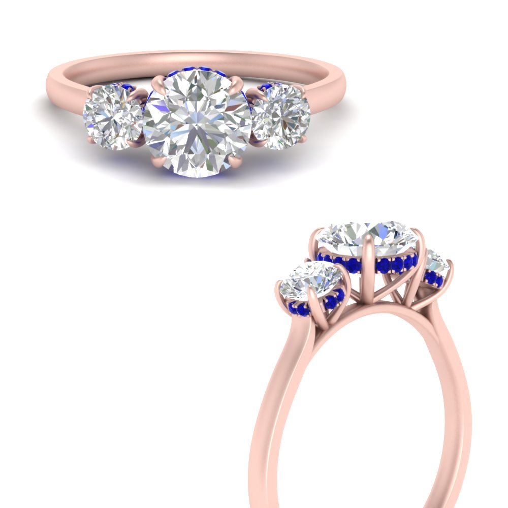 halo-under-sapphire-3-stone-round-cut-engagement-ring-in-FD10616RORGSABL-ANGLE3-NL-RG