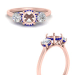 Load image into Gallery viewer, halo-under-sapphire-3-stone-semi-mount-engagement-ring-in-FD10616SMRGSABL-ANGLE3-NL-RG
