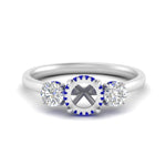 Load image into Gallery viewer, halo-under-sapphire-3-stone-semi-mount-engagement-ring-in-FD10616SMRGSABL-ANGLE3-NL-WG
