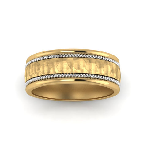 Hammered 2 Tone Mens Band