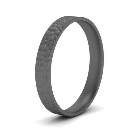 Hammered Finish Mens Wedding Band