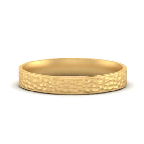 Hammered Finish Mens Wedding Band