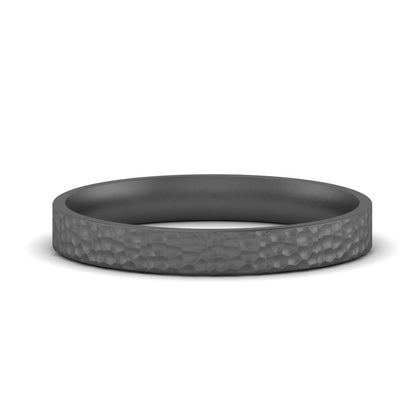 Hammered Wedding Band Comfort Fit 5 mm