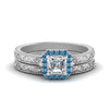 Load image into Gallery viewer, hand-engraved-asscher-cut-halo-diamond-wedding-ring-set-with-blue-topaz-in-white-gold-FD8588ASGICBLTO-NL-WG_798c6e64-614f-4d19-a838-d24e6f4c2399?v=1757665308