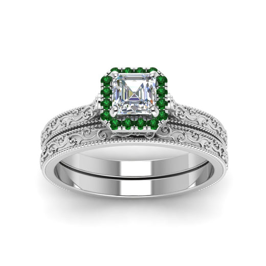hand-engraved-asscher-cut-halo-diamond-wedding-ring-set-with-emerald-in-white-gold-FD8588ASGEMGRANGLE5-NL-WG_80b5f341-89fc-4da4-a504-02d86674c812?v=1757665307