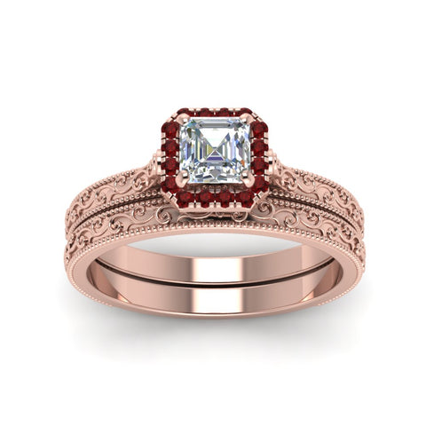 hand-engraved-asscher-cut-halo-diamond-wedding-ring-set-with-ruby-in-rose-gold-FD8588ASGRUDRANGLE5-NL-RG?v=1757665132