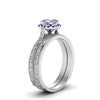 Load image into Gallery viewer, hand-engraved-asscher-cut-halo-diamond-wedding-ring-set-with-sapphire-in-white-gold-FD8588ASGSABLANGLE2-NL-WG?v=1757665131