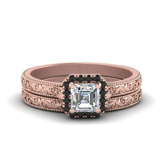 hand-engraved-asscher-cut-halo-wedding-ring-set-with-black-diamond-in-rose-gold-FD8588ASGBLACK-NL-RG?v=1757665132