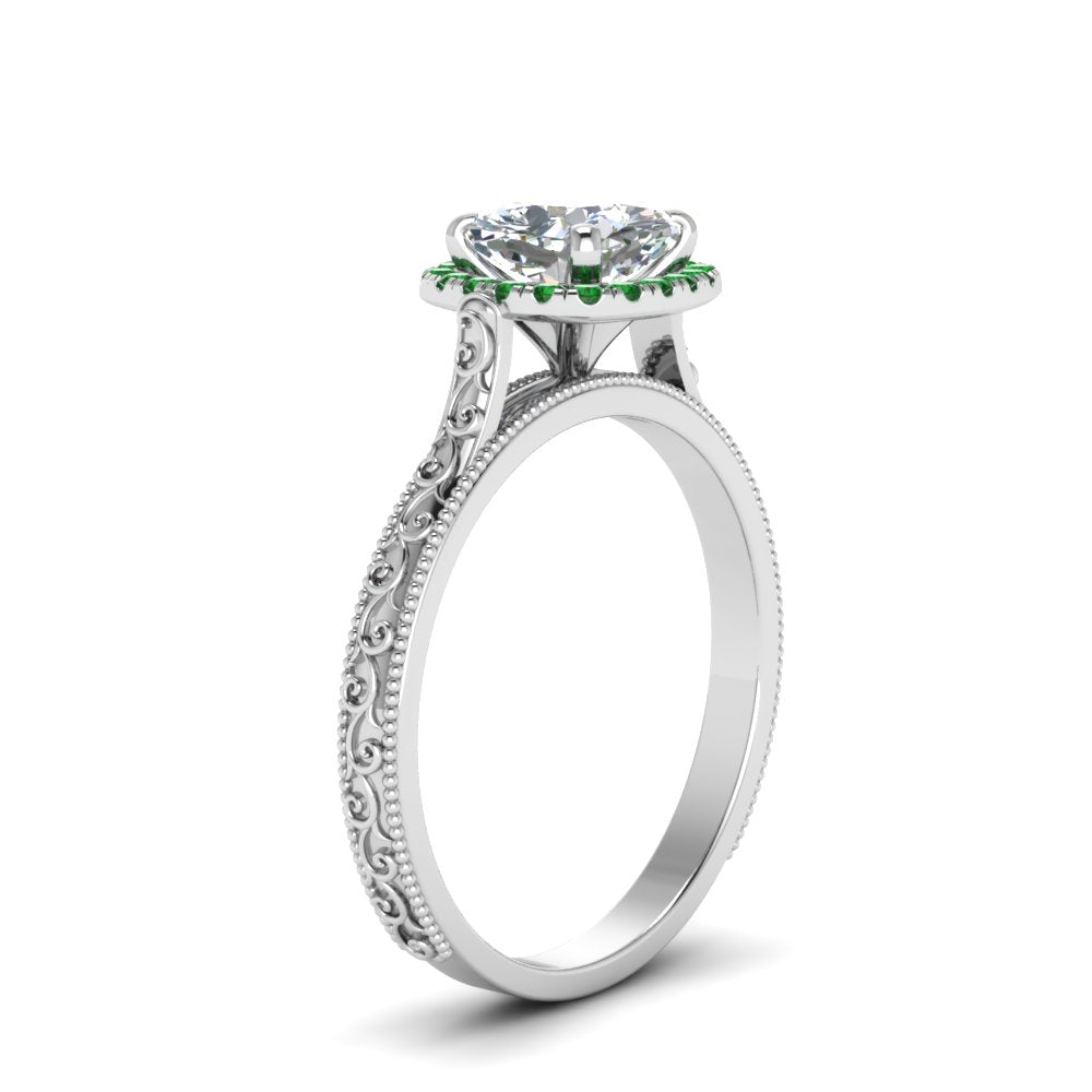 hand-engraved-cushion-cut-halo-diamond-engagement-ring-with-emerald-in-white-gold-FD8588CURGEMGRANGLE2-NL-WG?v=1757588306